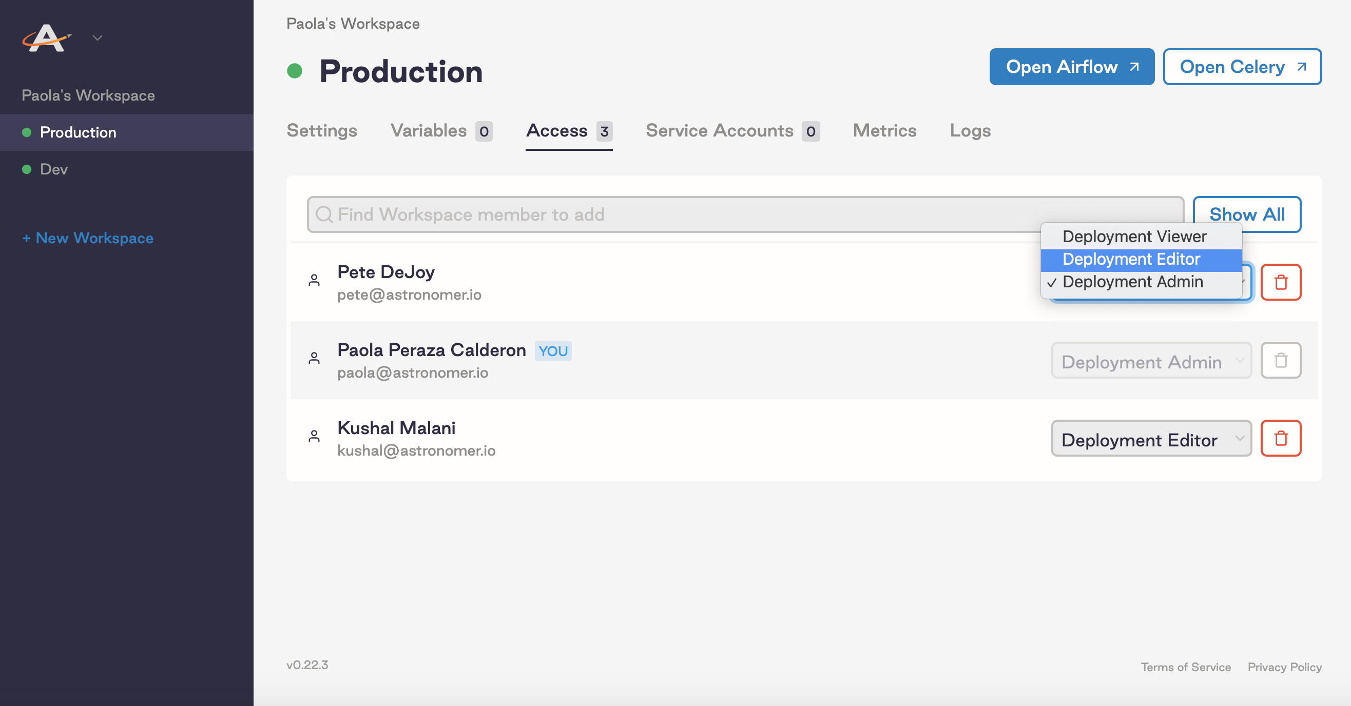 Configure Deployment Access