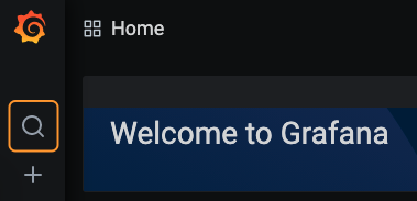 Grafana search button