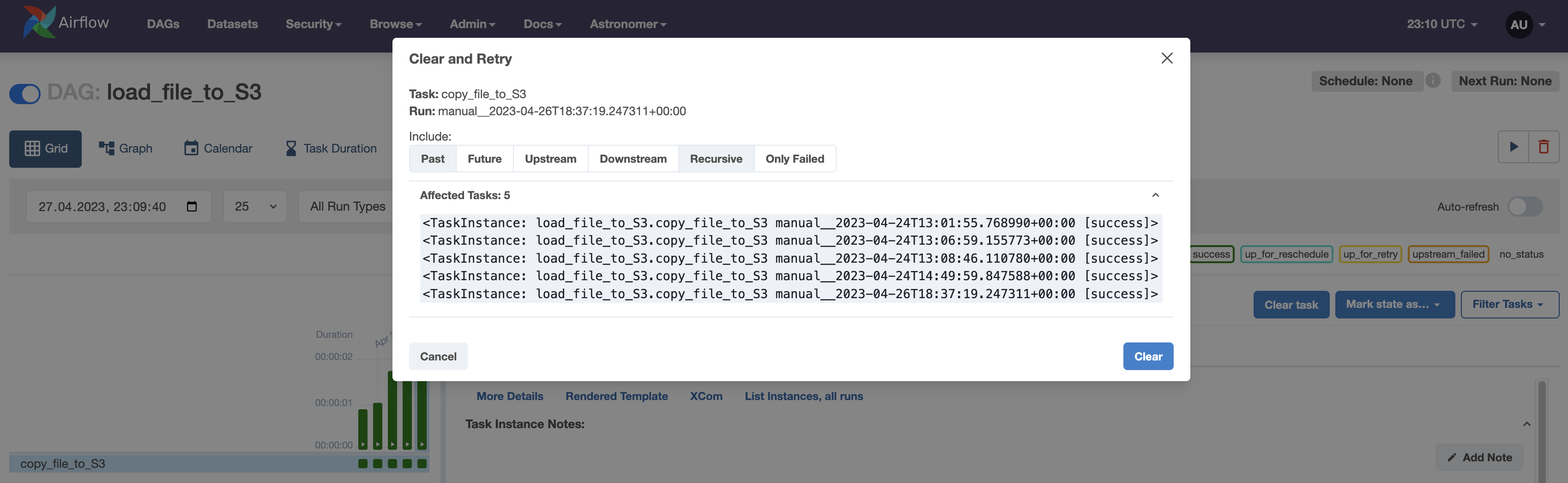 Task Instance Summary